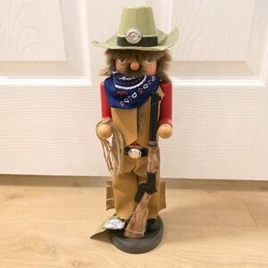 Santa's Workshop 14" Cowboy Rancher Western Nutcracker Handcrafted Collectibles